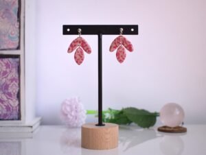 Pendientes Arco Óvalo Rosa - Image 2