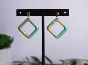 Pendientes Jade Cuadrado - Image 2