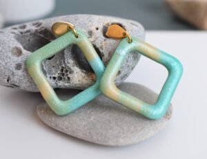 Pendientes Jade Cuadrado - Image 3