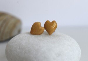 Pendientes Corazón Dorado - Imagen 2