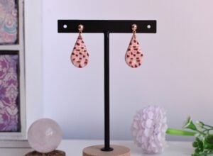 Pendientes Gota con estampado geométrico - Imagen 3