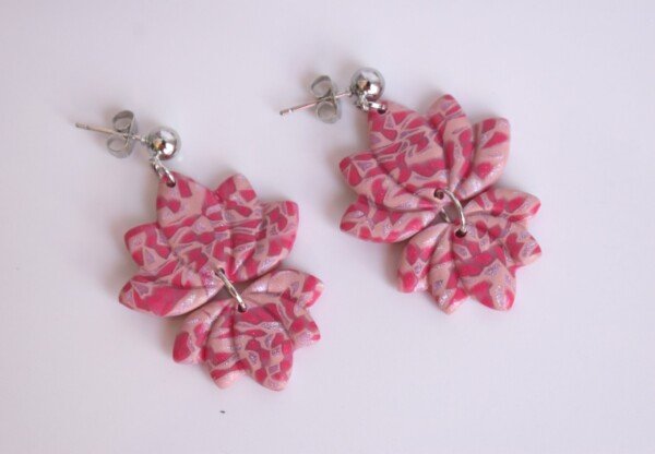 Pendientes Loto con estampado abstracto