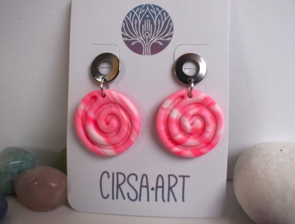 Pendientes Espiral de Neón