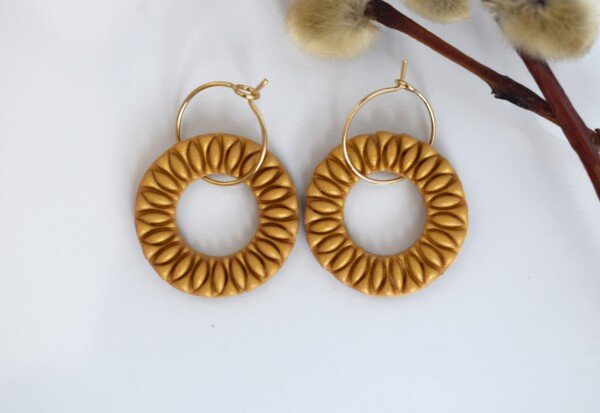 Pendientes Corola Dorada