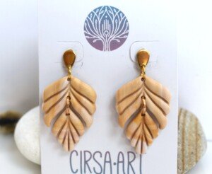 Pendientes Hoja Gold - Imagen 2