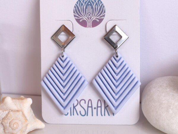 Pendientes Rombé Azul Pastel