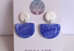 Pendientes Enea Azul Marino - Imagen 2