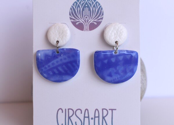 Pendientes Enea Azul Marino