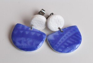 Pendientes Enea Azul Marino - Imagen 3