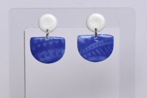 Pendientes Enea Azul Marino - Imagen 4