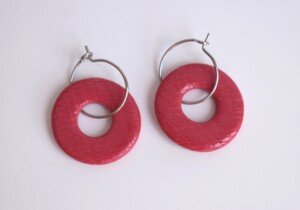 Pendientes Donut Magenta - Imagen 2