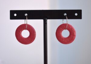Pendientes Donut Magenta - Imagen 3