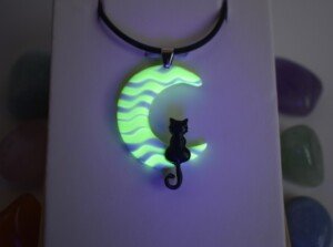 Colgante Luna Gato Negro - Imagen 2