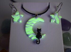Colgante Luna Gato Negro - Imagen 4