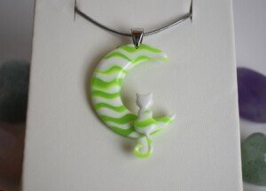 Colgante Luna Gato