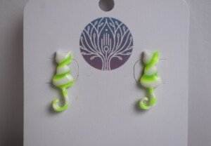 Pendientes Gato Neón