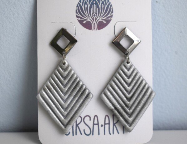 Pendientes Silver Rombo